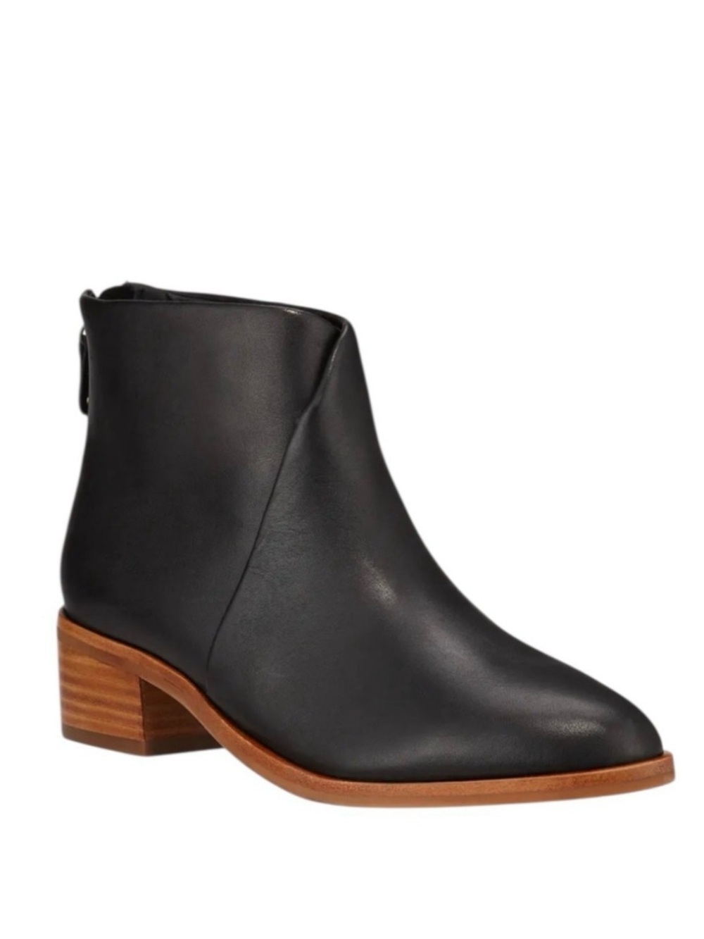 NEW Soludos Venetian Black Leather Ankle Boots Booties Size 6